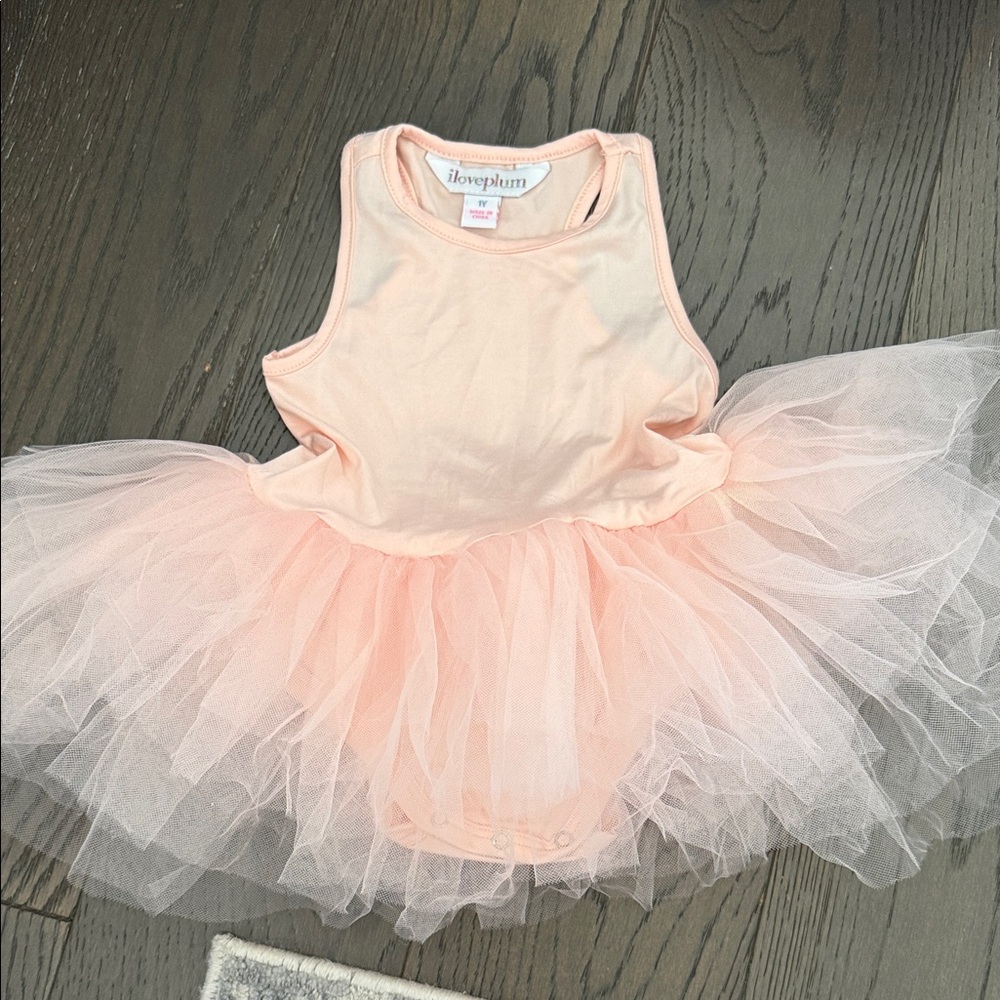 Flowplum Peach Kids Tutu Dress